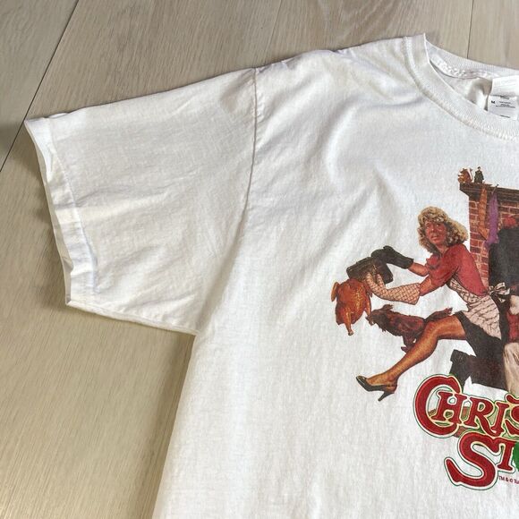 A Christmas Story Shirt Men's Medium Throwback White Tee Graphic Print Holiday - Picture 6 of 15